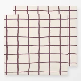 Servietten Purple Checks