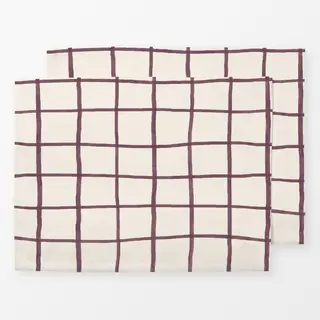 Tischset Purple Checks