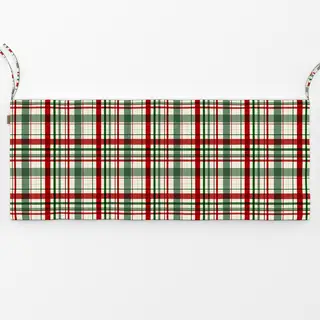 Bankauflage Christmas Red & Green Plaid on Cream