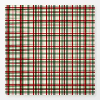 Tischdecke Christmas Red & Green Plaid on Cream