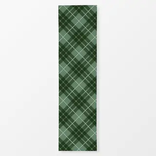 Tischläufer Green Christmas Plaid