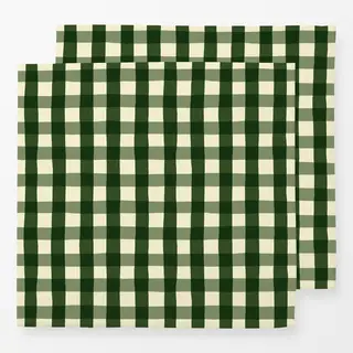 Servietten Christmas Gingham Green