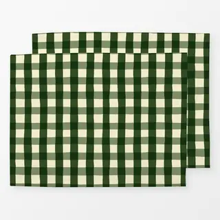 Tischset Christmas Gingham Green