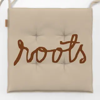 Sitzkissen Earthy Roots Typography