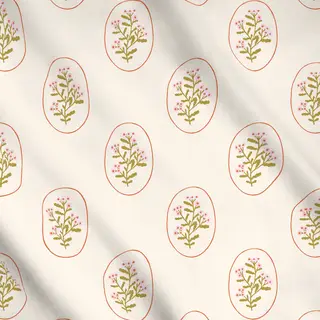 Meterware Flowers In Frame Pattern