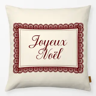 Kissen Joyeux Noël in Lace Frame
