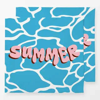 Servietten Retro Summer Pool Typography