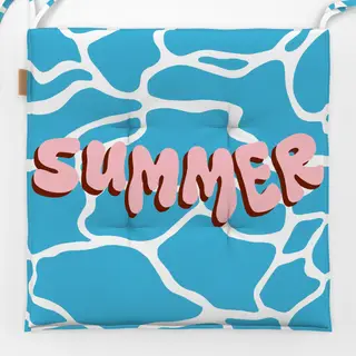Sitzkissen Retro Summer Pool Typography