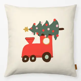 Kissen Toy Train With Christmas Tree