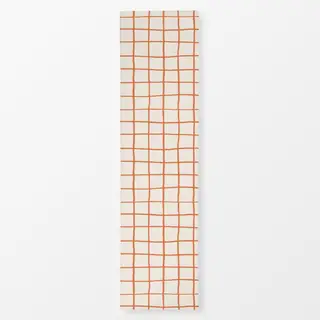Tischläufer Orange Checks