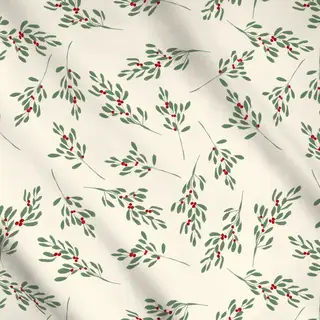 Meterware Christmas Misteltoe Pattern