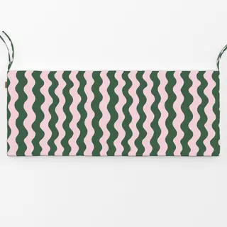 Bankauflage Wavy Pink And Green Pattern