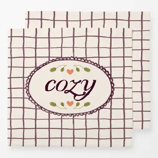 Servietten Cozy Typography