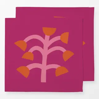 Servietten Wildblume Rosa-Orange