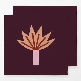 Servietten Blatt Lila