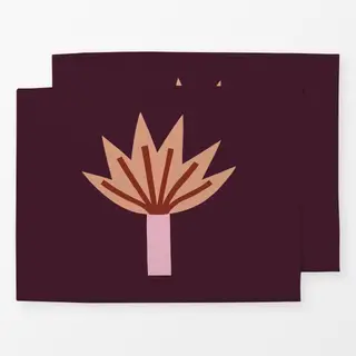 Tischset Blatt Lila