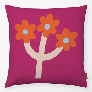 Kissen Wildblume Orange-Beige