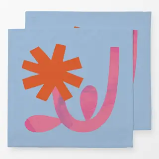 Servietten Blume Orange