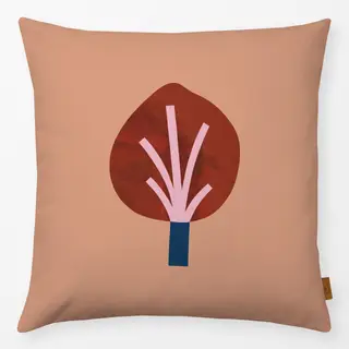 Kissen Blatt Beige