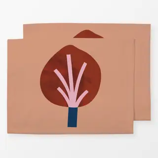 Tischset Blatt Beige