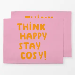 Tischset Think happy stay cozy