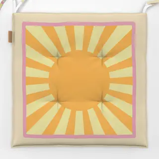 Sitzkissen Sonne beige