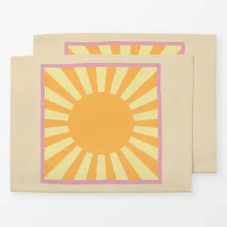 Tischset Sonne beige