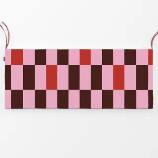 Bankauflage Winter Rectangles rosa braun rot
