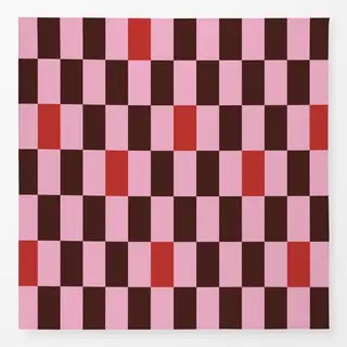 Tischdecke Winter Rectangles rosa braun rot