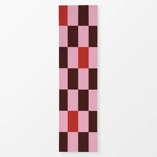 Tischläufer Winter Rectangles rosa braun rot