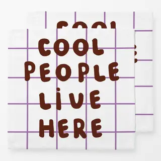 Servietten Cool People Live Here
