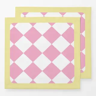 Servietten Framed Checks Upside Down