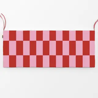 Bankauflage Winter Rectangles ros rot
