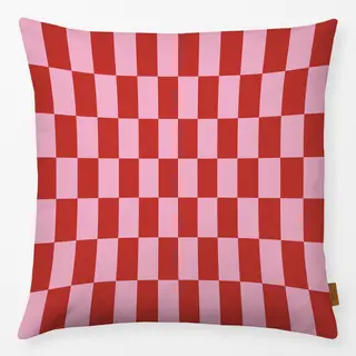 Kissen Winter Rectangles ros rot