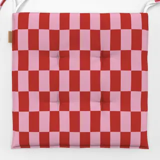 Sitzkissen Winter Rectangles ros rot