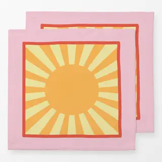 Servietten Sonne rosa