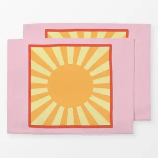 Tischset Sonne rosa