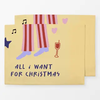 Tischset All I want for Christmas