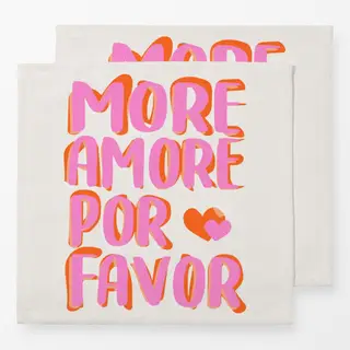 Servietten More-Amore-por-Favor-pink