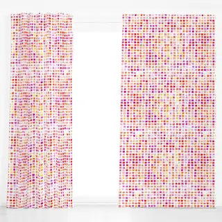 Dekovorhang Pixelmomente-pink-orange