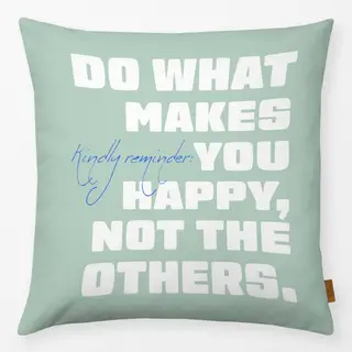 Kissen Do what makes you happy mint