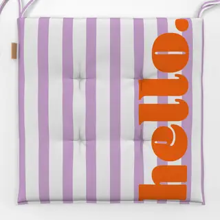 Sitzkissen Stripes-Hello-lila