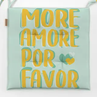 Sitzkissen More-Amore-por-Favor-mint-gelb