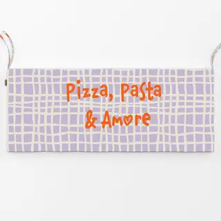 Bankauflage Pizza-Pasta-et-Amore-lila