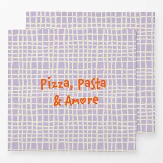 Servietten Pizza-Pasta-et-Amore-lila