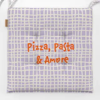 Sitzkissen Pizza-Pasta-et-Amore-lila