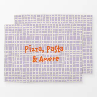 Tischset Pizza-Pasta-et-Amore-lila