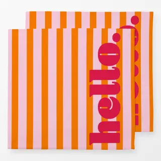 Servietten Stripes-Hello-Orange