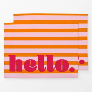 Tischset Stripes-Hello-Orange