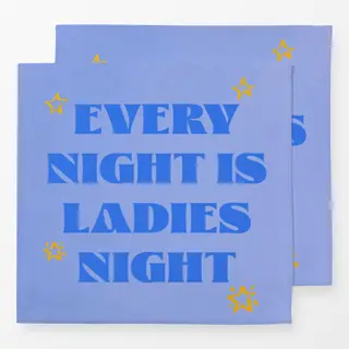 Servietten Lady Night Blau